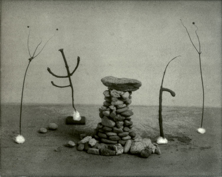 Altar8, photography by Francie Van Der Wielen. technical camera. bromoil print. In Object, Toy