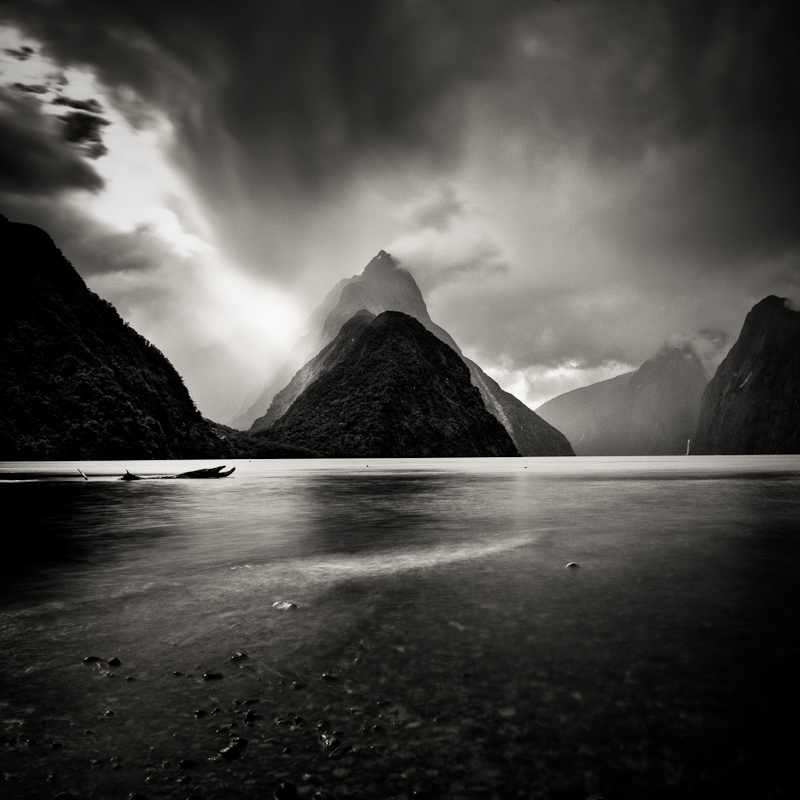 Milford Sounds clearing, photography by Olivier Borson. In Nature, Scenery, Waterspace