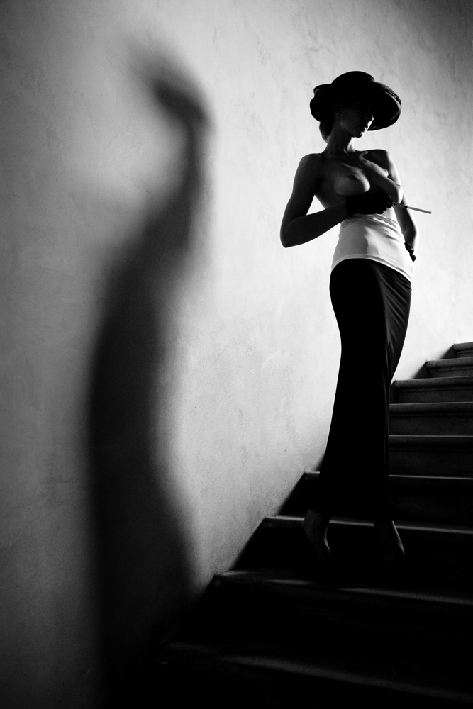 In People, Nude, Female. Lady In Black, photography by Andrea Ehrenreich. Image #403918