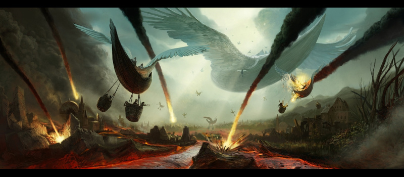 The Ark, peinture de Lukasz M.. Wacom Intuos3. Dans Nature, Paysage