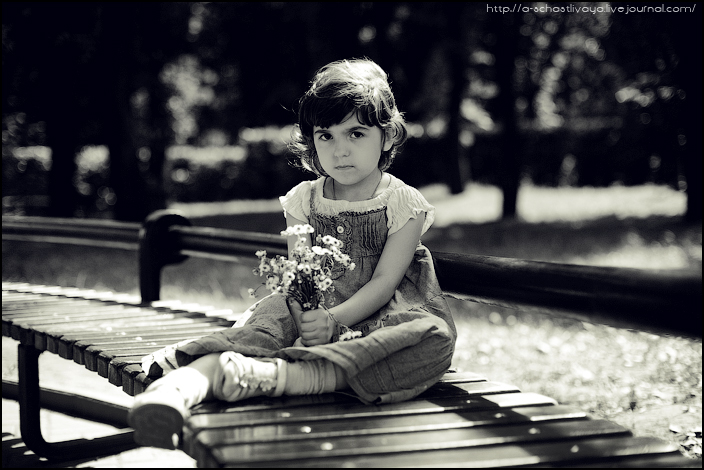 Juliya With Flowers, photography by Alexandra Schastlivaya. I like when  children are serious on photos. Nikon D700, Nikkor 50mm 1.4. portrait. In People, Infant, children, Girl