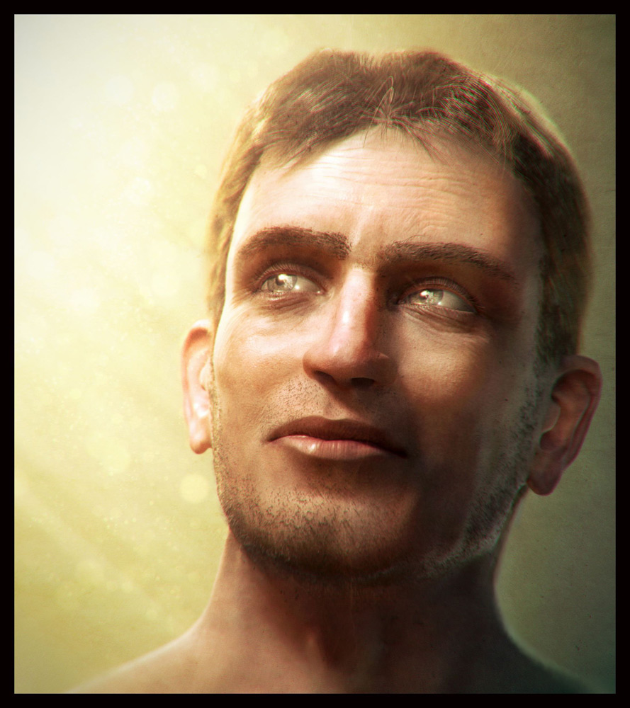 Divine Look, computer generated by Jose Alves Da Silva. Male portrait. 3DSMax, ZBrush, Photoshop. In People, Character, Doll, figure