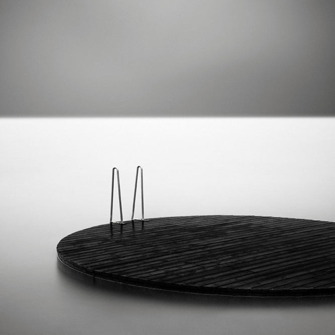 Invitation, photography by Maria Str&ouml;mvik. Most people here on Art Limited have no doubt seen Denis Olivier's photo of this round "diving pier"... Feeling challenged to do something different with it, I went there yesterday, and all I can say is... this "pontoon" is very tricky to capture!. Nikon D3. Very long exposure. In Construction, Edifice, Pier, pontoon