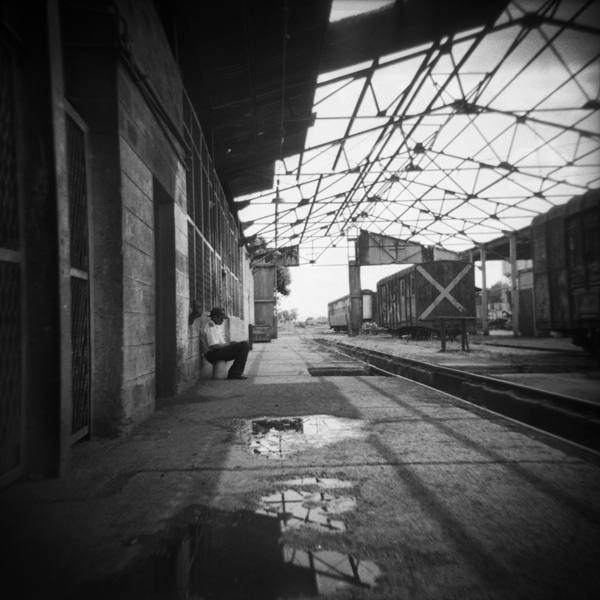 Holga 120CFN. In Construction, Cityscape, skyline. Lone Gaurd, photography by Ebrahim Mirmalek. Image #384719