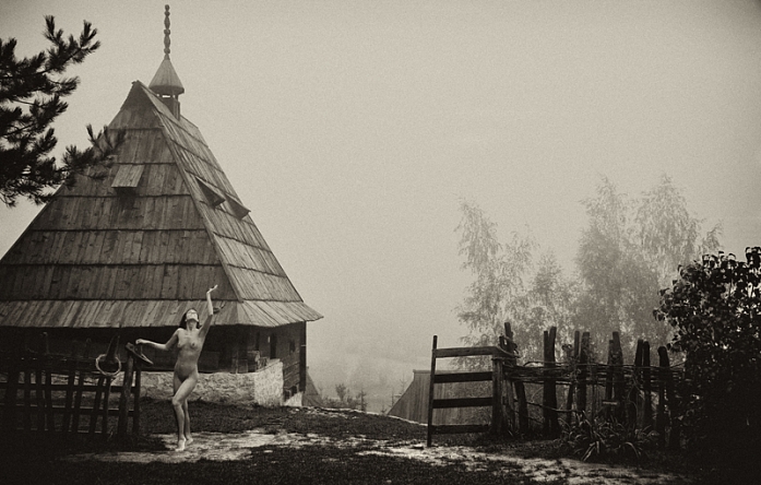 Nude In Fog 02, photography by Zoran Mojsin. Canon 30D. BW. In People, Nude, Female