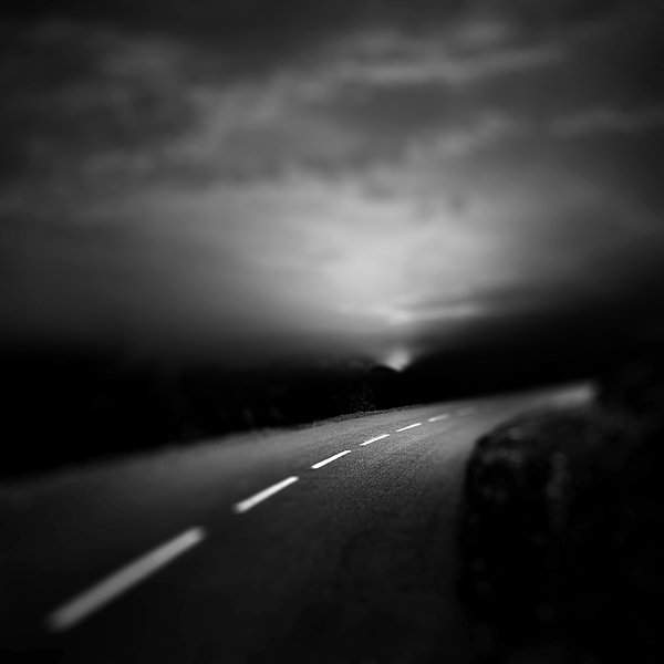 Virage Au Noir, photography by Eric Frey. CAnon. In Transportation, Road, car, cycle