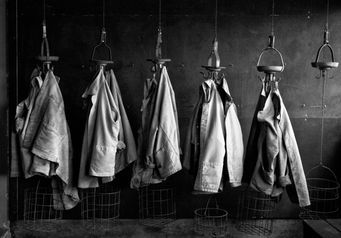 Untitled, photography by C. Manuela Schnack. clothes in a coal mine. Canon EOS 5D. photoshop. In Object, Clothing