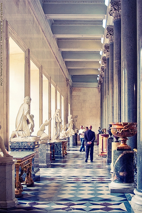 Hermitage, photography by Anastasiya Egonyan. Hermitage is a museum of art and culture in Saint Petersburg, Russia. One of the largest and oldest museums of the world, it was founded in 1764 by Catherine the Great and open to the public since 1852.. In Construction, Interior