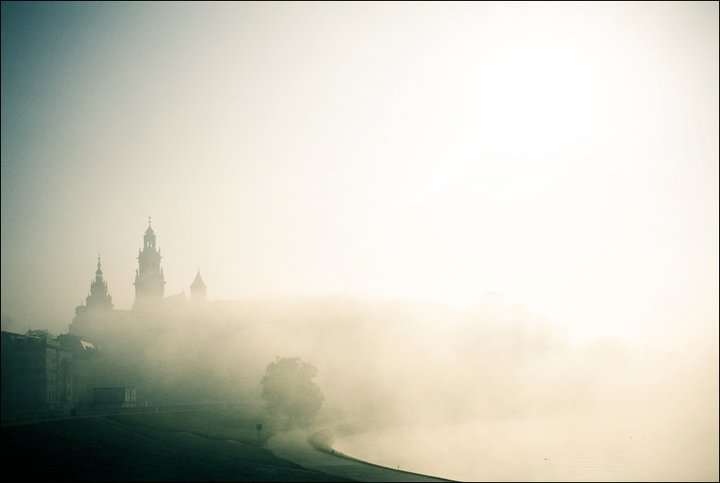We Grow Accustomed To The Dark, photography by Tomasz Janus. We grow accustomed to the Dark --
When light is put away --
As when the Neighbor holds the Lamp
To witness her Goodbye --

A Moment -- We uncertain step
For newness of the night --
Then -- fit our Vision to the Dark --
And meet the Road -- erect --

And so of larger -- Darkness --
Those Evenings of the Brain --
When not a Moon disclose a sign --
Or Star -- come out -- within --

The Bravest -- grope a little --
And sometimes hit a Tree
Directly in the Forehead --
But as they learn to see --

Either the Darkness alters --
Or something in the sight
Adjusts itself to Midnight --
And Life steps almost straight.
-----Emily Dickinson. Canon Powershot A610. In Construction, Cityscape, skyline