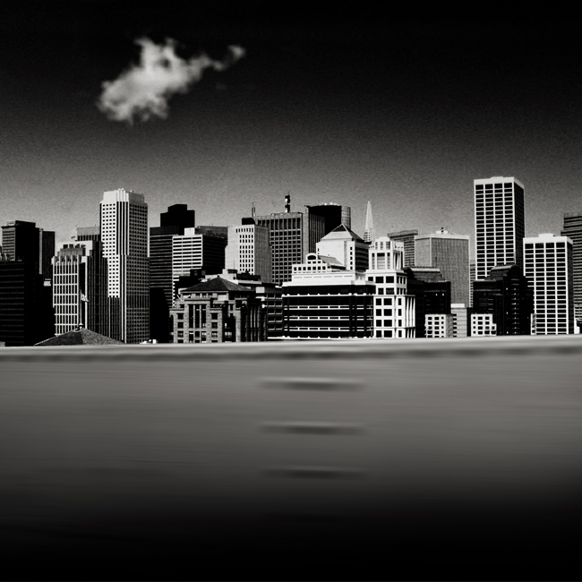 San Francisco - From The Car On The Bridge, photography by Giorgio Bisetti. Toned. In Construction, Cityscape, skyline
