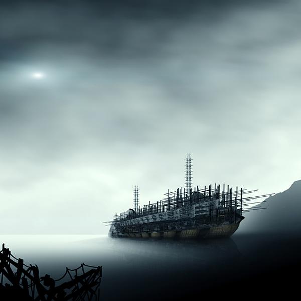 Ver Xv, painting by Marco Hayek. Photoshop CS2 & Corel Painter. Concept Art. In Transportation, Water, boat
