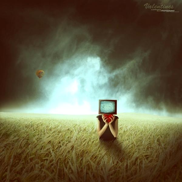 Valentines, Artwork by Angelo Abary. Photoshop. Illustration. In People, Infant, children, Girl