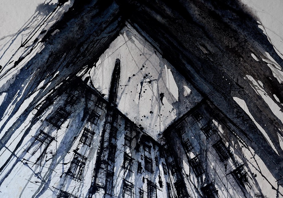 --------------------------------------------------------------------
© Alexandru Crisan 2012
--------------------------------------------------------------------
link: http://alexandrucrisan.artworkfolio.com/
--------------------------------------------------------------------. handmade paper 1000gsm.. ink on paper.50x70cm.(59x79cm). In Construction, Edifice, Building. Carceri 3, painting by Alexandru Crisan. Image #402830