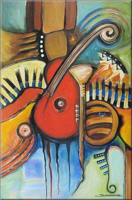 Brushes,canvas,acrylic. Sonata For Two, image de Hugo Sandoval. Image #394180
