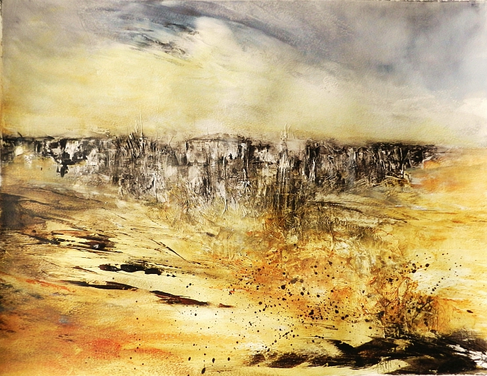 Papier Montval 300 gr 65X50. Acrylique et modeling paste. In Nature, Scenery. Img 5, painting by Marie Armi. Image #386495