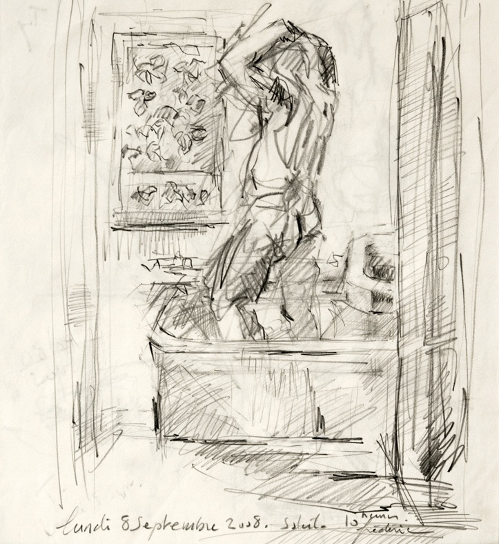 La Baignoire, drawing by Fr&eacute;d&eacute;ric Faye. La baignoire. Crayon 40 x 36 cm- 2008. dessin. crayon. In People, Miscellaneous, Male. La Baignoire, drawing by Fr&eacute;d&eacute;ric Faye. Image #330835