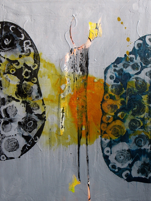 a painting i took apart from a few years ago, turned around, repainted and repainted and here she be. canvas, paint, brushes,. too many techniques to mention...but i enjoyed doing this painting quite a bit. In People, Character. Fans Of Mayhem, painting by Mark Erickson. Image #429718