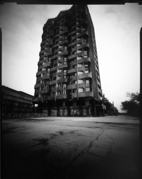 4x5. pinhole. In Construction, Edifice, Building. Building, photography by Wojciech Potocki. Image #296209