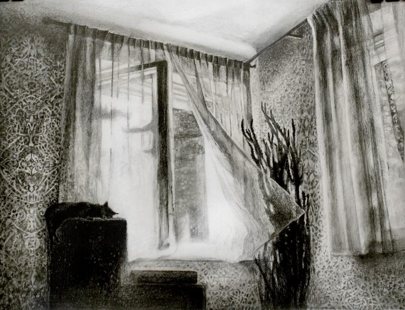 Zephyrus, drawing by Joanna Smielowska. Graphite/Chalk. Drawing. In Construction, Interior. Zephyrus, drawing by Joanna Smielowska. Image #322271