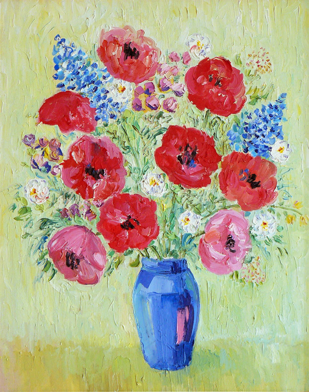 oil on canvas. Poppies, image by Arkhipova Olga. Image #393394