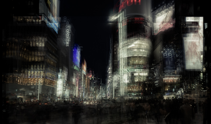 multiple exposure. Higashiginza, image by Riccardo Magherini. Image #363955