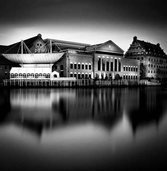 Gdansk Philharmonic Hall and Granary (now a Hotel) on the Motlawa River, Gdansk, Poland. ND 3.0. In Construction, Edifice, Building. Gdansk #1, photography by Zeiko. Image #389743