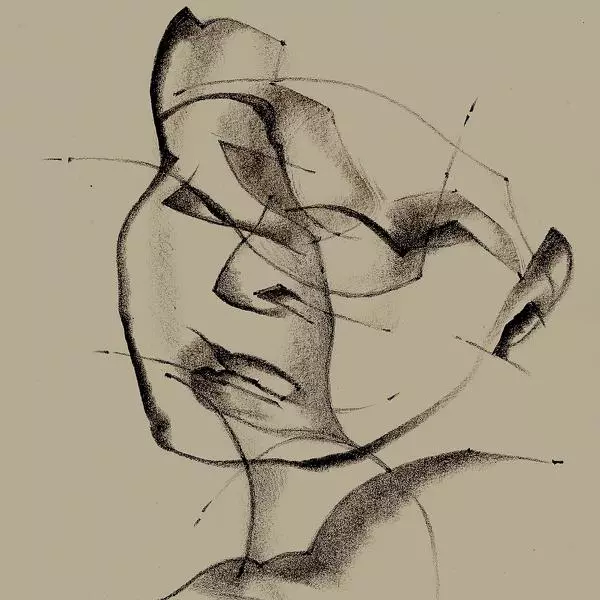 Visage Fem Rêve by Georges Audigier in Drawing Pencil