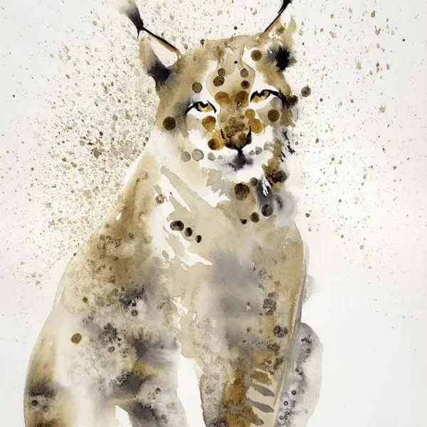 LYNX par Martine Fassier dans Peinture Aquarelle