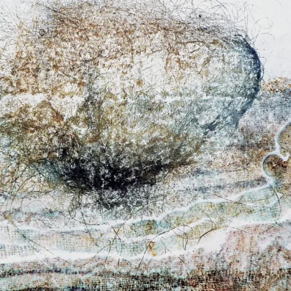 Walk Along The Mere by Caryl Beach in Gravure Relief printing
