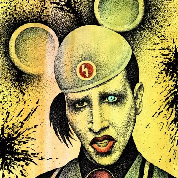 Marilyn Manson - 2 - by Ben Heine in Drawing