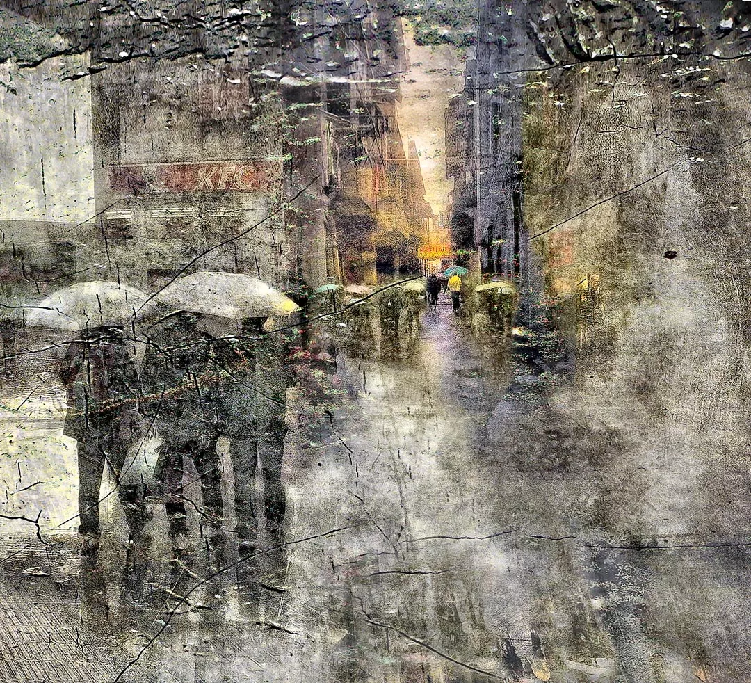 Umbrellas is a creation by the artist Jared Christopher Martin. Category Construction, Street, Impressionism, Digital art. IN Wuhan there is a large central square always filled with moving people, so many that at times it is hard to see the pavement. One needs…