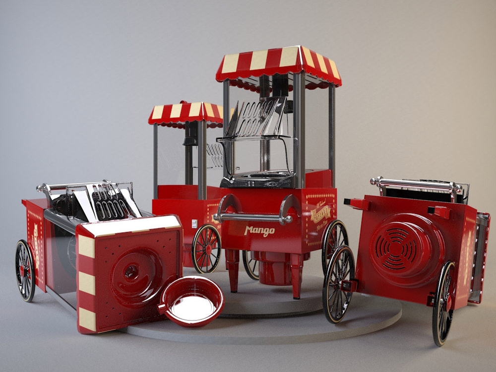 Popcorn machine by Marcin Solarz, Digital art, Computer graphic, 3D ...