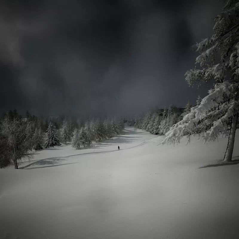 The Skier is a creation by the artist Véronique VS. Category Nature, Landscape, Mountain, Happiness, Photography, Digital. the best of winter, being the first and the only one, skiing after a snowfall Pure plaisir de l'hiver, être le premier et le seul sur…