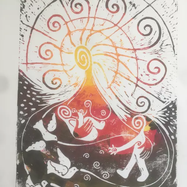Mother by Evla Vlasicova in Gravure