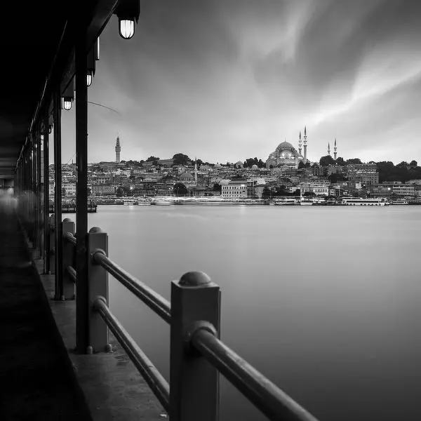 Nightfall, Galata Bridge, Istanbul, 2019 by Arnaud Bathiard