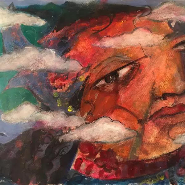 Hawaiian Girl in the Clouds Lono by Cheryl Johnson