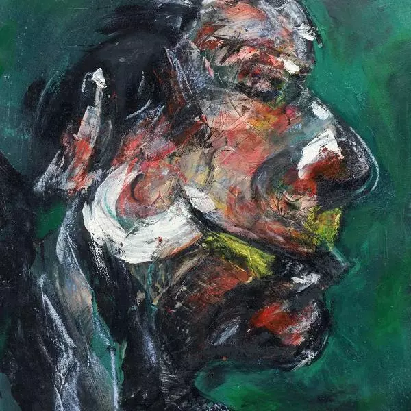 Admiring Francis Bacon by Cheryl Johnson in Painting Acrylic