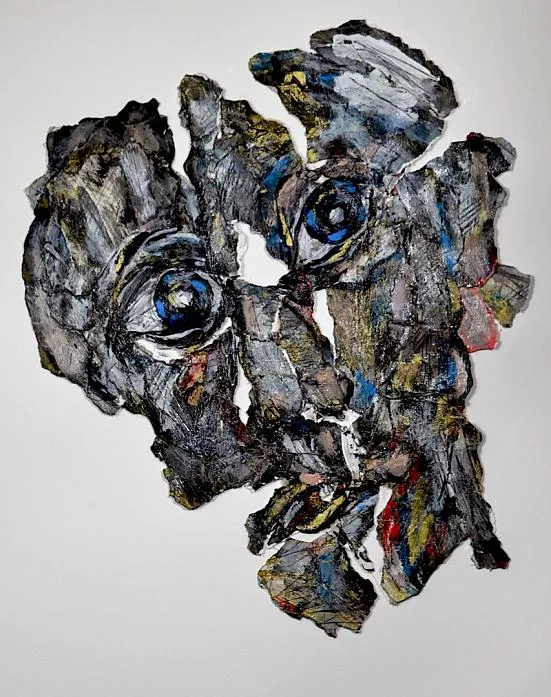 Eumaeus, divine swineherd by Jos Letschert, Mixed media, Collage Art