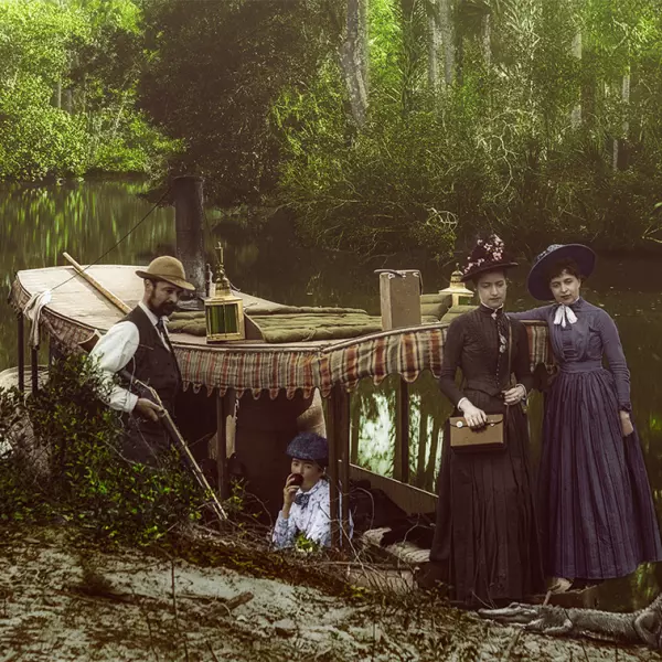1880 On the Tomoka. by Marie-lou Chatel