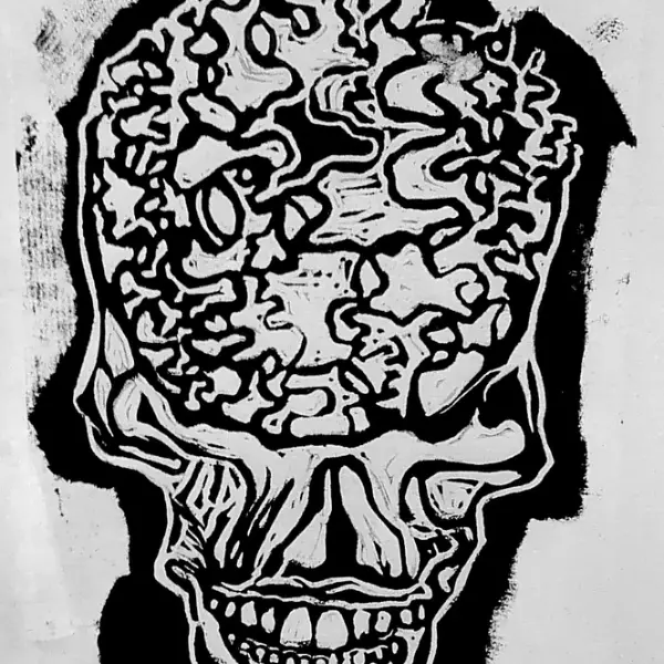 Linocut IX by Emil Pokropek in Gravure