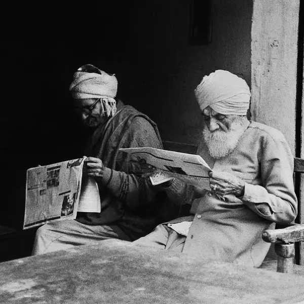 I read the news today, oh boy. Amritsar, India. by Michael Snead in Photography film 24x36, 35mm