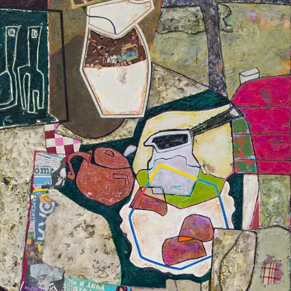 GRANDMA MADE DONUTS (FOR BREAKFAST) by Dana Kandinska in Painting Acrylic