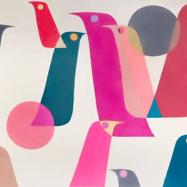 COLORFUL BIRDS 2020 by Dana Kandinska in Painting Acrylic