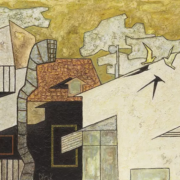 THE BACKYARD OF MY LIFE by Dana Kandinska in Mixed media Composition