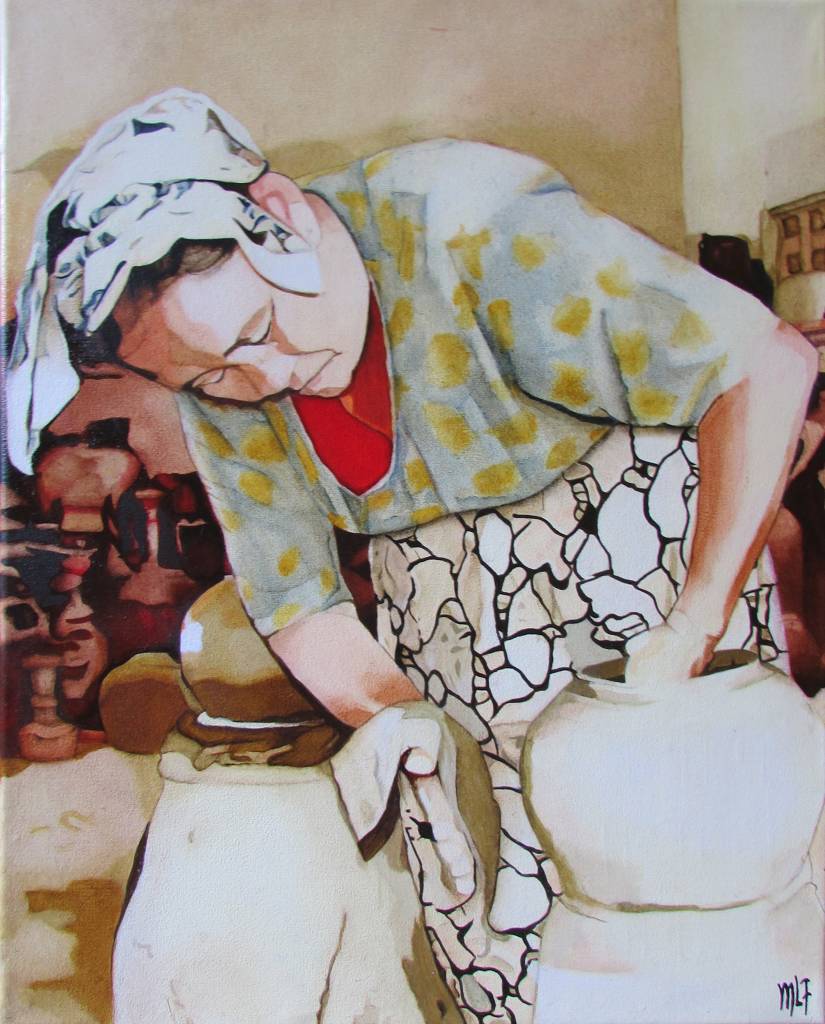 La Potiere Par Martine Lefebvre Peinture Art Limited
