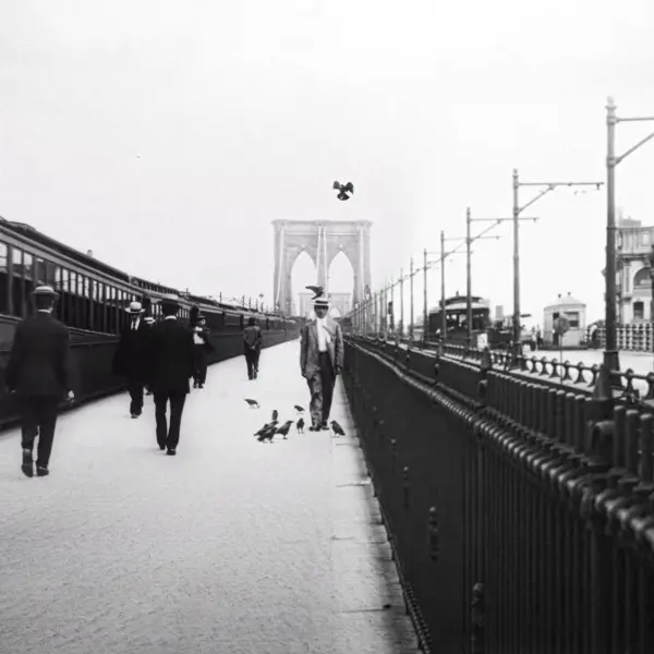 Ghost of Brooklyn Bridge, May 1883 by Christian Antoine Joore in Digital art Montage, retouching