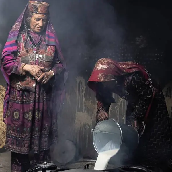 Wakhi women by Sayed Habib Bidell