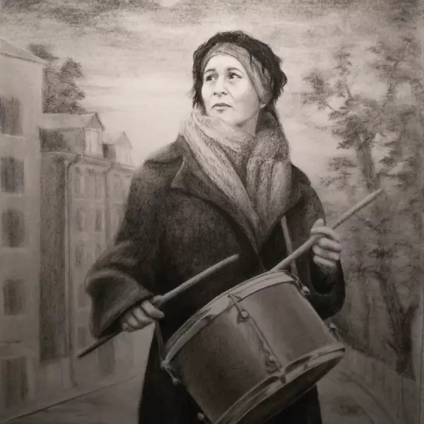 Drummer par Marina Salomakxina dans Dessin Pastel