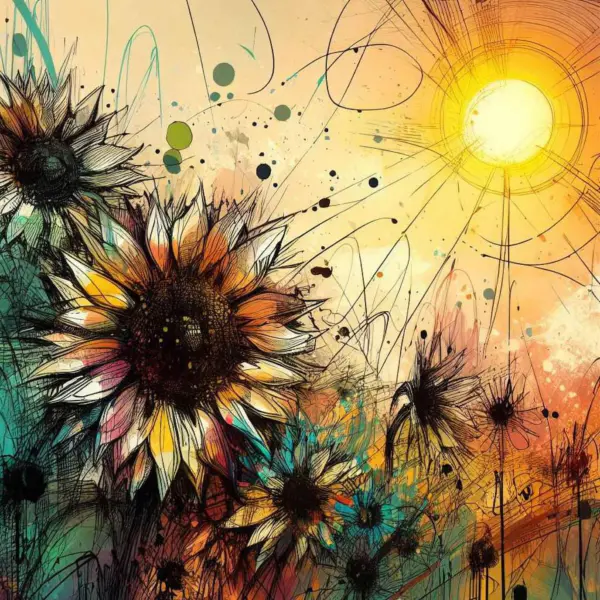 Campo di girasoli by Francesco Mappa in Drawing Digital