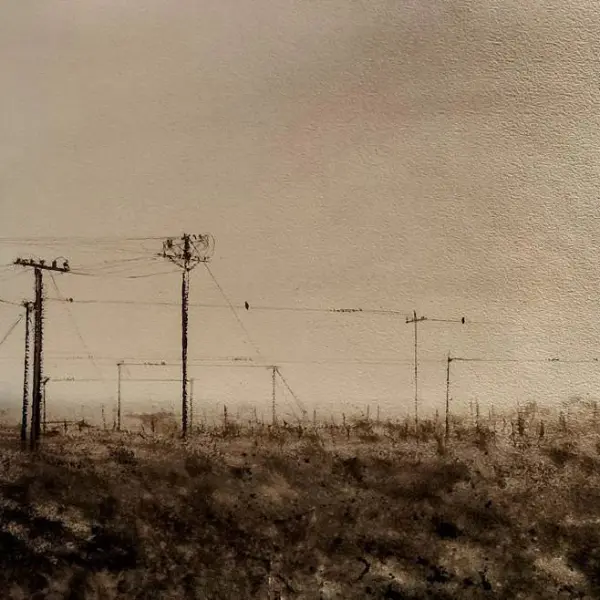 Wooden Silhouettes par Dan Lago dans Peinture Aquarelle